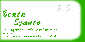 beata szanto business card